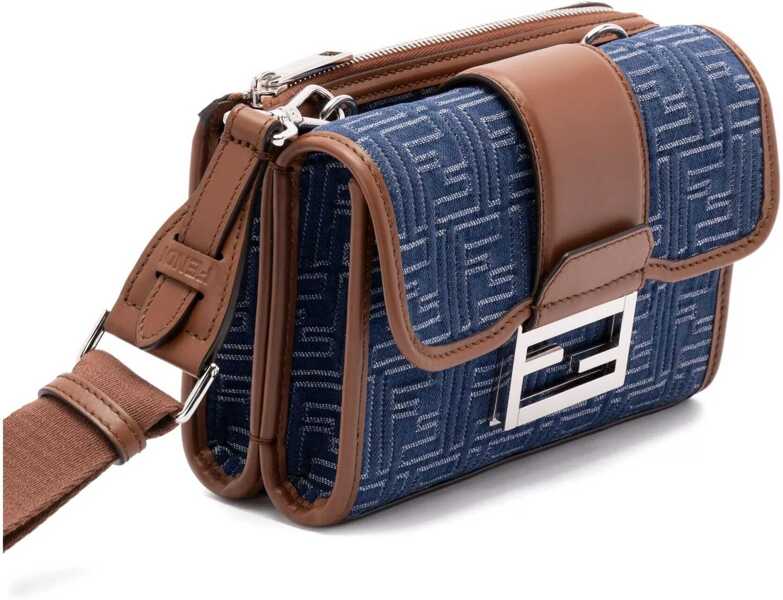 Genti de mana Fendi Baguette denim Shoulder Bag STONEDARK NUTP Barbati (BM 18400984) 3