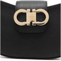 Genti de umar Ferragamo Dama - Genti de umar Ferragamo Gancini Shoulder Bag VIT. ERAM ST BICOLO NEROF RED Femei (BM 18401032) - B-mall.ro