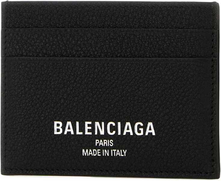 Portofele Balenciaga Leather Card Holder BLACK Barbati (BM 18401035) 3