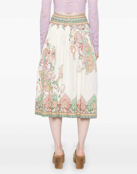 Fuste casual ETRO Paisley Print Midi Skirt MULTICOLOUR Femei (BM 18401236) 4