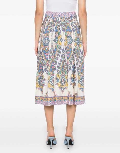 Fuste casual ETRO Paisley Print Midi Skirt MULTICOLOUR Femei (BM 18401242) 4