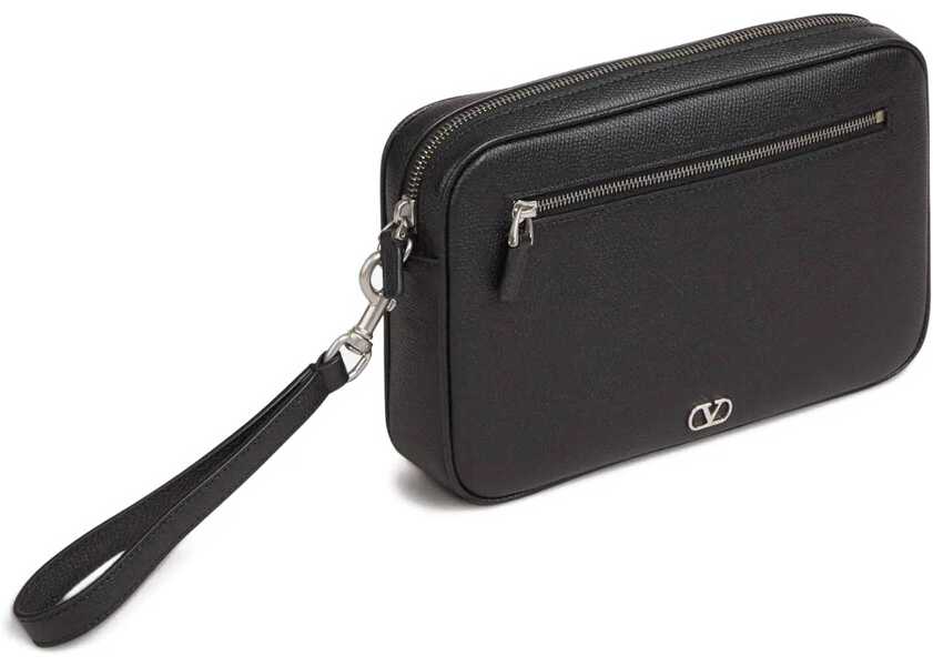Genti de mana Valentino Garavani Vlogo Signature Pouch BLACK Barbati (BM 18401284) 3