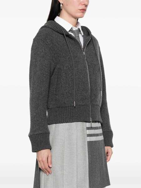 Bluze de trening Thom Browne Wool Hoodie CHARCOAL Femei (BM 18401485) 3