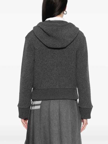 Bluze de trening Thom Browne Wool Hoodie CHARCOAL Femei (BM 18401485) 4