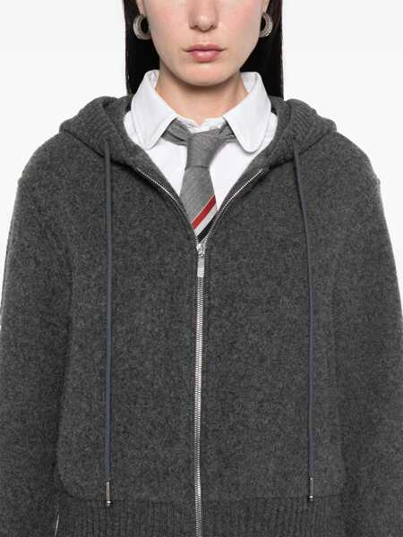 Bluze de trening Thom Browne Wool Hoodie CHARCOAL Femei (BM 18401485) 5