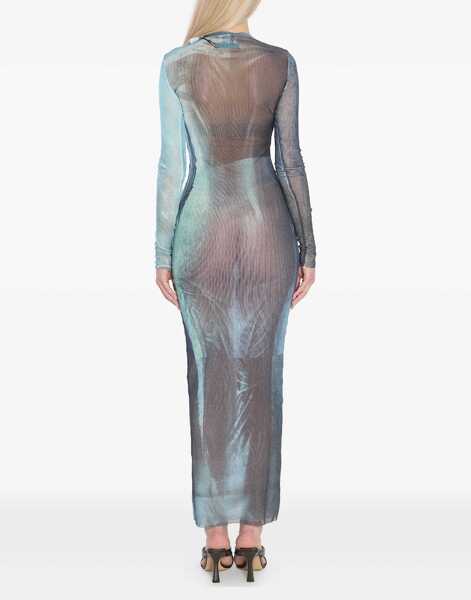 Rochii elegante Jean Paul Gaultier Water Long Dress BLUE Femei (BM 18401494) 4