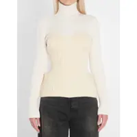 Pulovere casual Ribbed Knit Pullover Femei