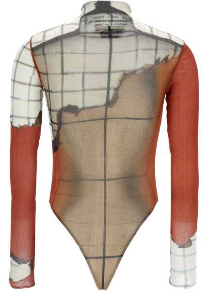 Body-uri Jean Paul Gaultier Fire Bodysuit WHITE Femei (BM 18401506) 2