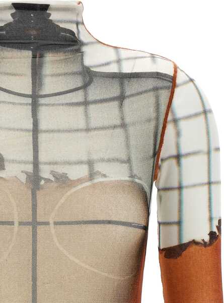 Body-uri Jean Paul Gaultier Fire Bodysuit WHITE Femei (BM 18401506) 4