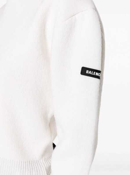 Pulovere Balenciaga Virgin wool Sweater WHITE Femei (BM 18401524) 5