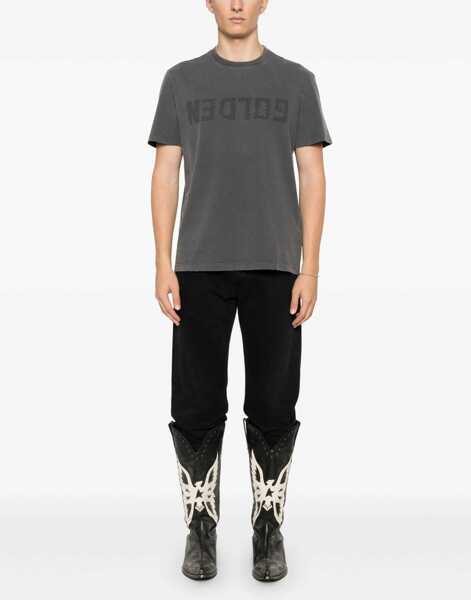 Tricouri Golden Goose Logoed T-Shirt ANTHRACITE Barbati (BM 18401530) 2