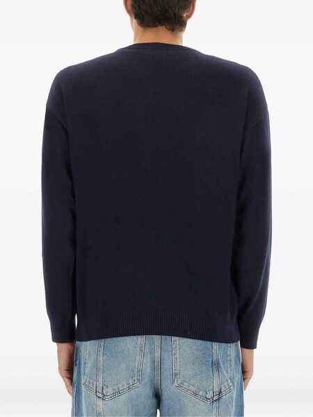 Pulovere casual Moschino Wool And Cashmere Pullover BLUE Barbati (BM 18401590) 3