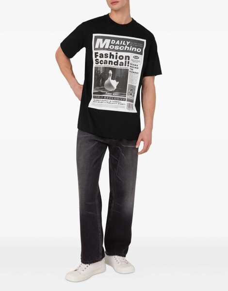 Tricouri Moschino T-Shirt With Print BLACK Barbati (BM 18401602) 2