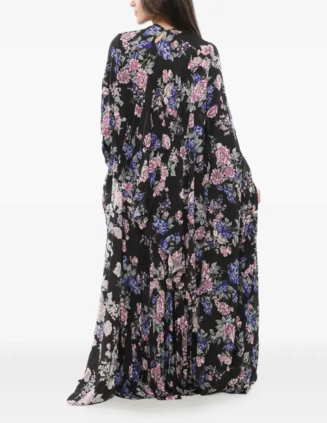 Rochii lungi Balenciaga Pleated Maxi Dress With Floral Motif Multicolor Femei (BM 18401704) 2