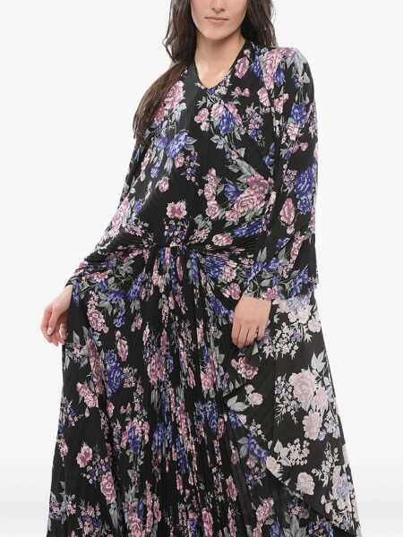 Rochii lungi Balenciaga Pleated Maxi Dress With Floral Motif Multicolor Femei (BM 18401704) 3