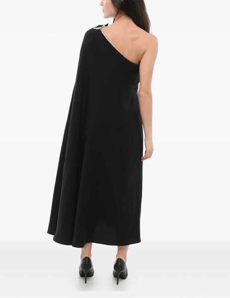 Rochii lungi Valentino Garavani Silk One-Shoulder Dress With Sequins Black Femei (BM 18401710) 2