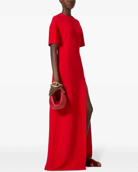 Rochii lungi Valentino Garavani Silk Short-Sleeved Long Dress Red Femei (BM 18401728) 2