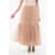 Dior Mesh Long Circle Skirt Pink
