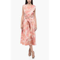 Rochii lungi Silk Taffeta Flared Dress With Tie Dye Femei