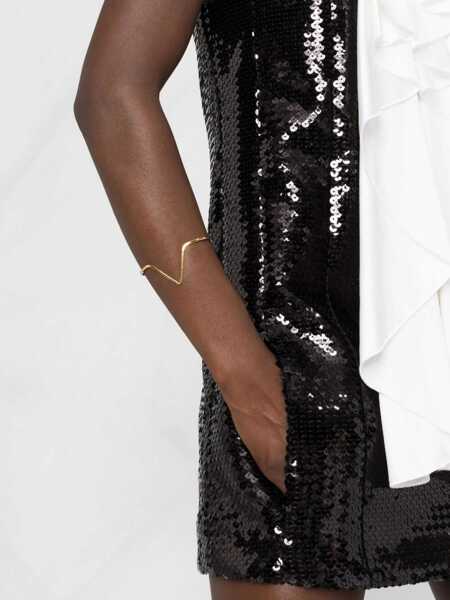 Rochii scurte Balmain Sleeveless Sequin Dress With Collar Detail Black Femei (BM 18401752) 5