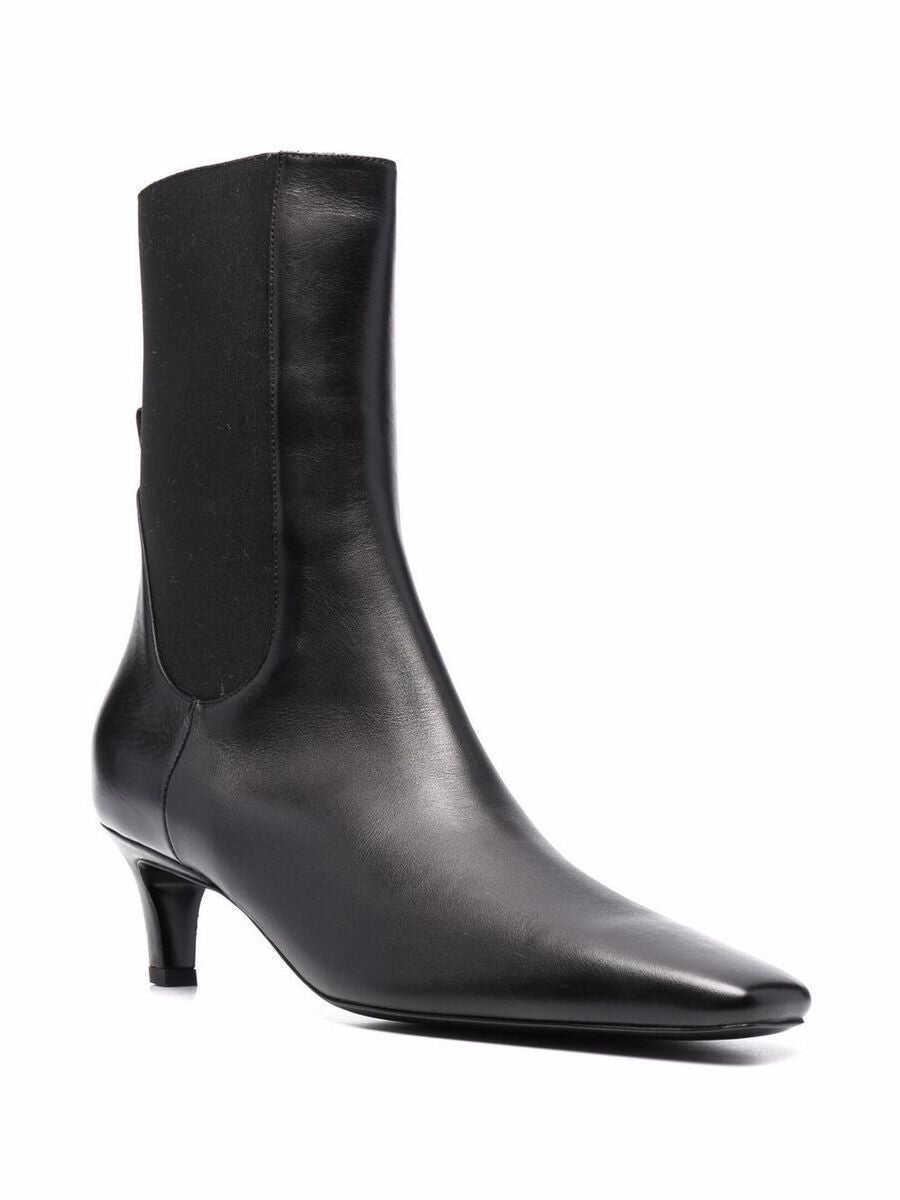 Bocanci TOTME TOTEME Leather Heel Boots Black Femei (BM 18402330) 2