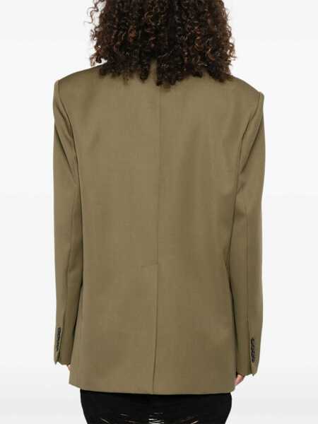 Sacouri THE ATTICO Green Jacket With Asymmetric Closure On The Front In Wool Woman GREEN Femei (BM 18402426) 4