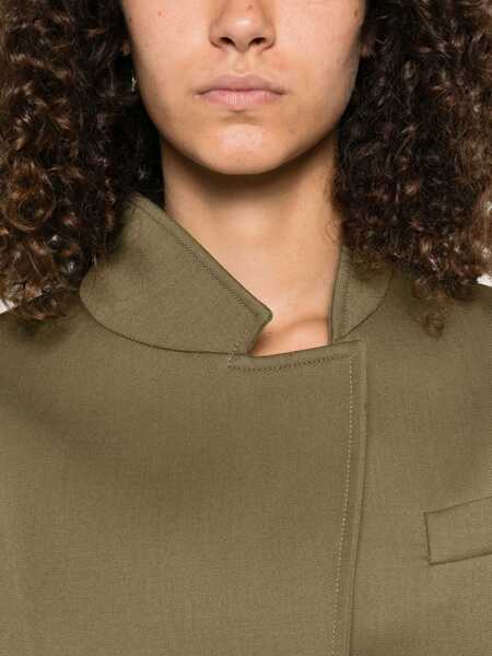 Sacouri THE ATTICO Green Jacket With Asymmetric Closure On The Front In Wool Woman GREEN Femei (BM 18402426) 5