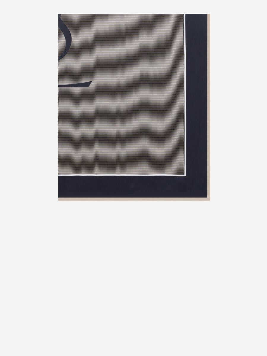 Esarfe Saint Laurent Cassandre Striped Stole WHITE Femei (BM 18402504) 2