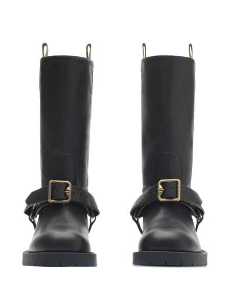 Bocanci Burberry Saddle Boots Black Femei (BM 18403092) 2