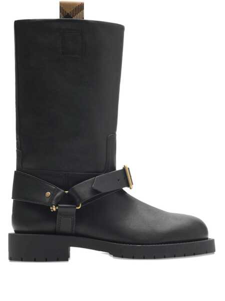 Bocanci Burberry Saddle Boots Black Femei (BM 18403092) 1