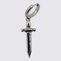 Accesorii Alexander McQueen pentru Barbati - Cercei Alexander McQueen Alexander McQueen Silver Brass Earrings SILVER Barbati (BM 18403572) - B-mall.ro