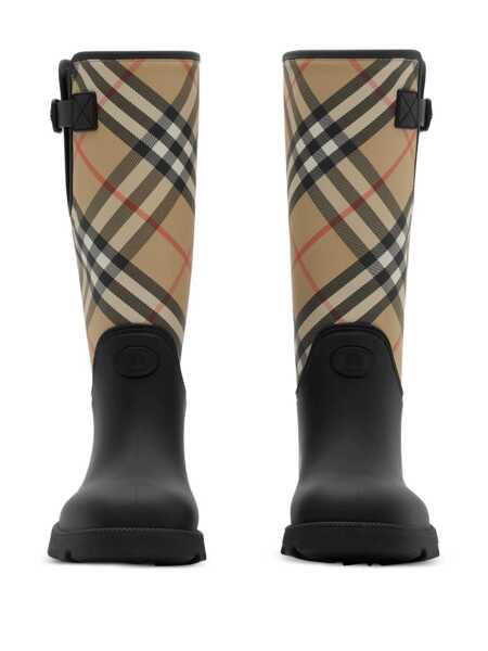 Bocanci Burberry Check Rainboots Black Femei (BM 18403683) 2