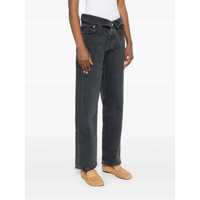 Blugi AGOLDE Dama - Blugi AGOLDE Blue Jeans With Front-Fold Design And Logo Patch On The Rear In Denim Woman BLUE Femei (BM 18403800) - B-mall.ro