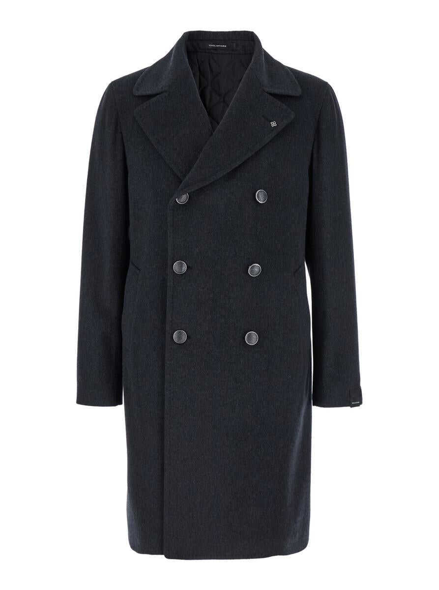 Paltoane Tagliatore Arden Grey Double-Breasted Coat With Notched Revers In Wool And Cashmere Man GREY Barbati (BM 18403890) 1