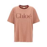 Topuri Chloé Logo Print T-Shirt Femei