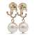 Jimmy Choo Jimmy Choo Gold Tone Brass Earrings GOLD/WHITE