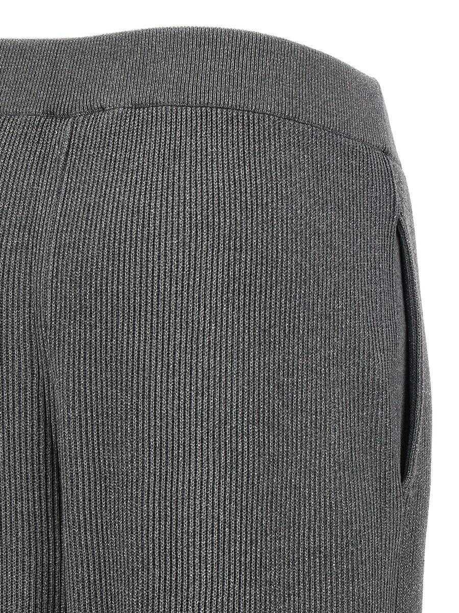 Pantaloni casual Brunello Cucinelli Brunello Cucinelli Sparkling Pants GRAY Femei (BM 18405231) 4