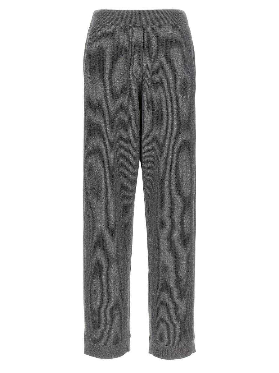 Pantaloni casual Brunello Cucinelli Brunello Cucinelli Sparkling Pants GRAY Femei (BM 18405231) 1