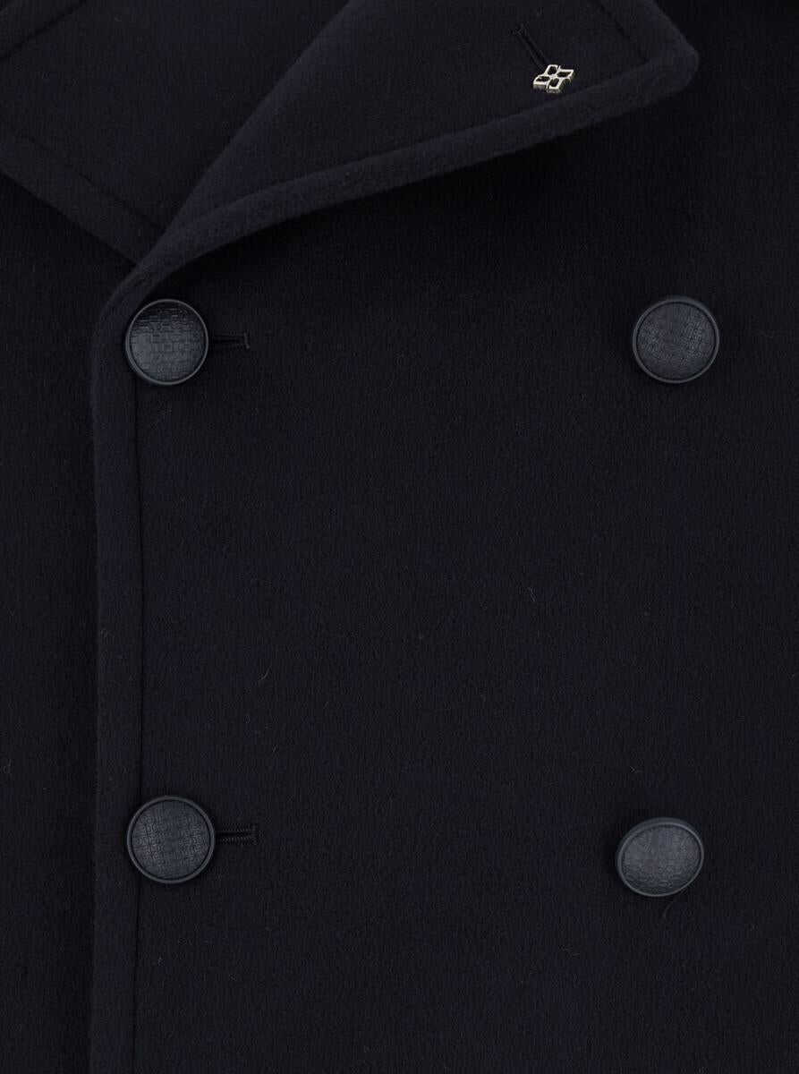 Paltoane Tagliatore Blue Double-Breasted Coat With Wide Notched Revers In Wool Blend Man BLUE Barbati (BM 18405444) 3