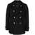 Tagliatore Black Double-Breasted Coat With Wide Notched Revers In Wool Blend Man Black