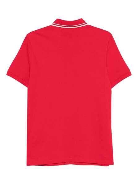 Tricouri Polo Valentino Garavani Cotton short-sleeved polo shirt Red Barbati (BM 18406497) 2