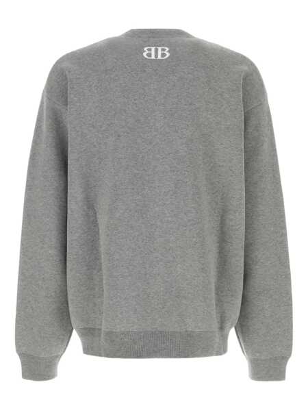 Hanorace Balenciaga Cotton crewneck sweatshirt Grey Barbati (BM 18406641) 2