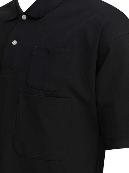 Tricouri Polo Daiwa Pier 39 Polo shirt with two pockets Black Barbati (BM 18406662) 4