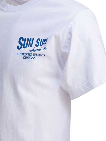 Tricouri Sun Surf Hata Dry Goods Store T-shirt White Barbati (BM 18406797) 4