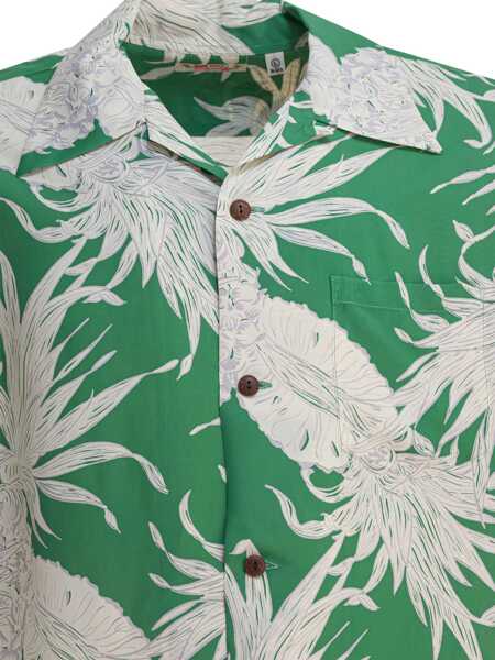 Camasi casual Sun Surf Island Pineapple Shirt Green Barbati (BM 18406800) 4