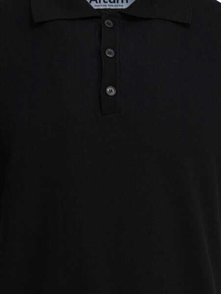 Tricouri Polo Altum Cotton polo shirt Black Barbati (BM 18406806) 2