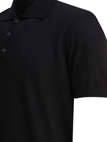 Tricouri Polo Altum Cotton polo shirt Black Barbati (BM 18406806) 3