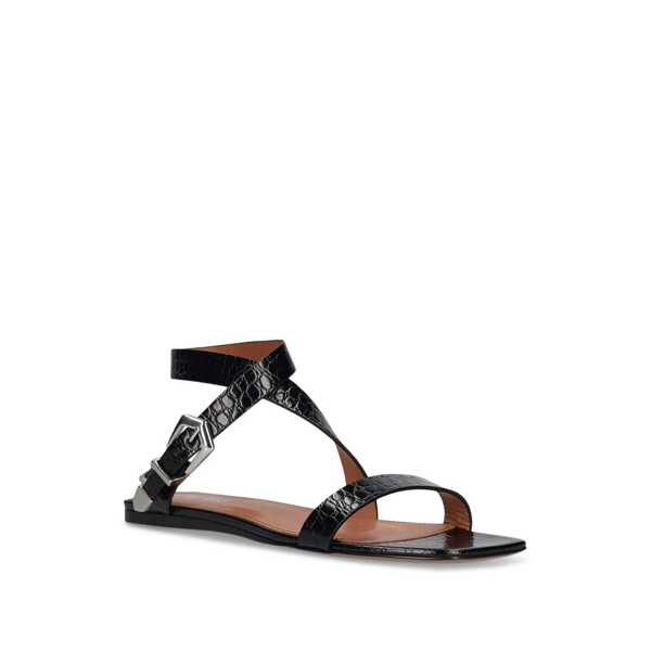 Sandale Paris Texas Paris Texas Lauren Croco Flat Sandals Black Femei (BM 18406854) 2