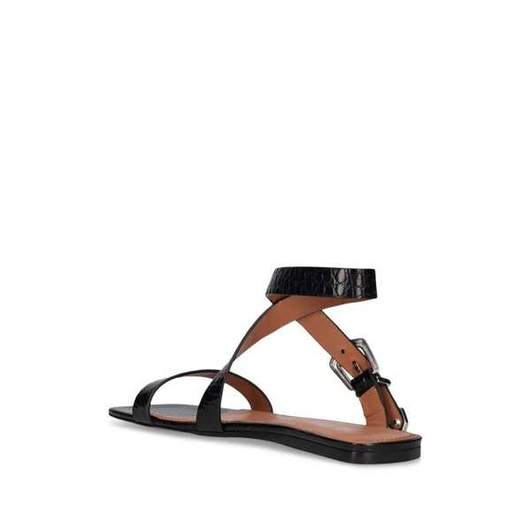 Sandale Paris Texas Paris Texas Lauren Croco Flat Sandals Black Femei (BM 18406854) 3