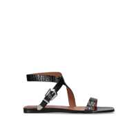 Sandale Paris Texas Lauren Croco Flat Sandals Femei